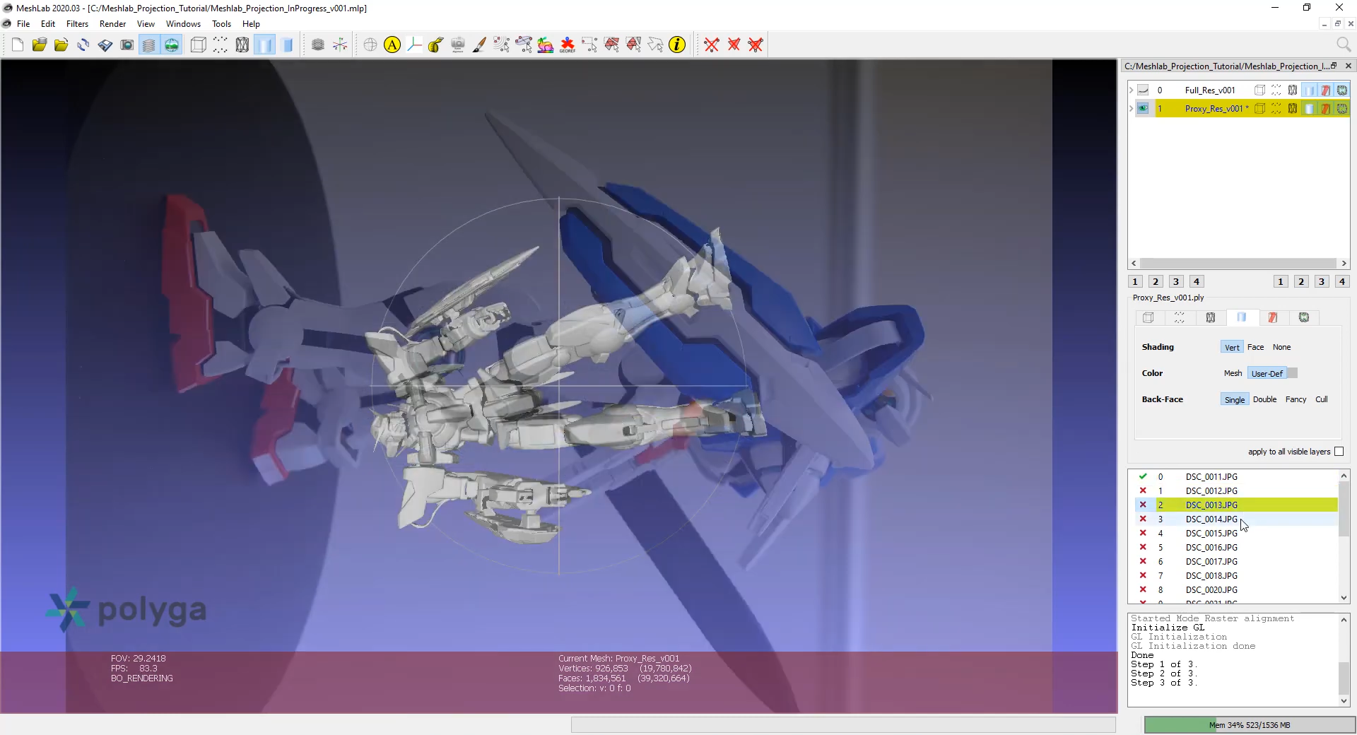 Gundam Exia 3D Scanning File Figure