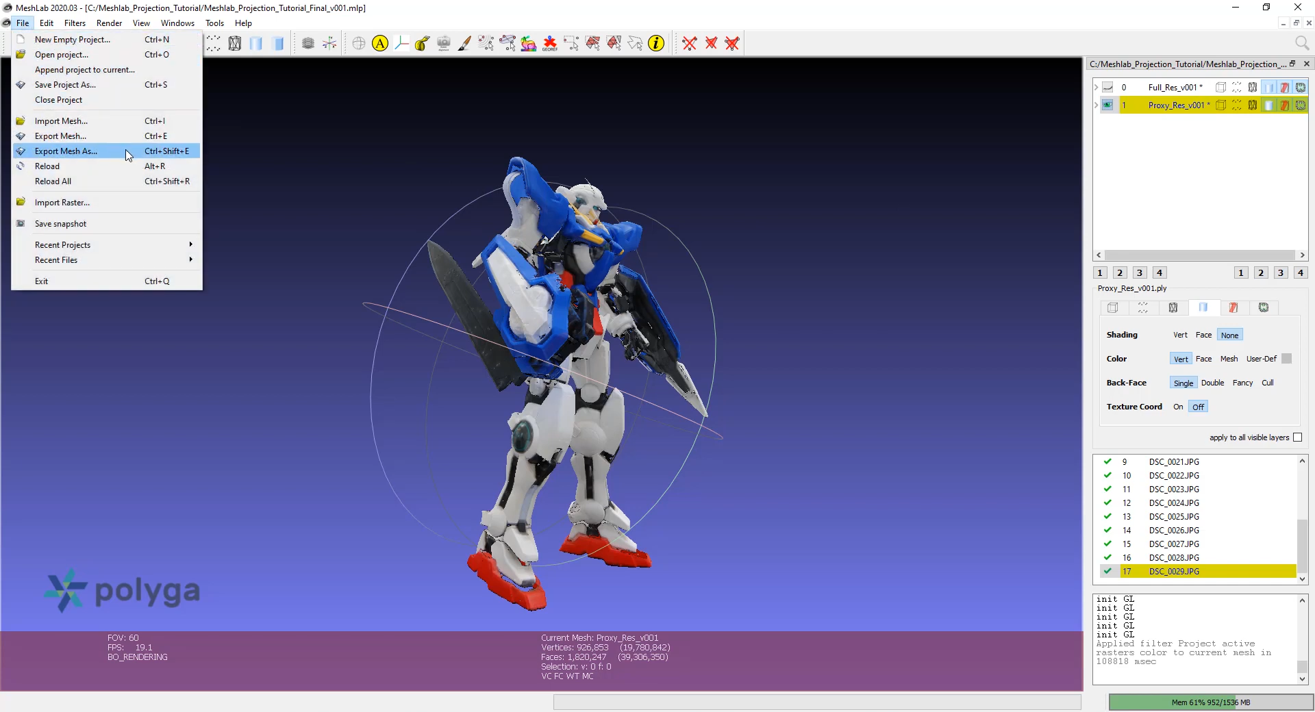 Gundam Exia 3D Scanning File Figure