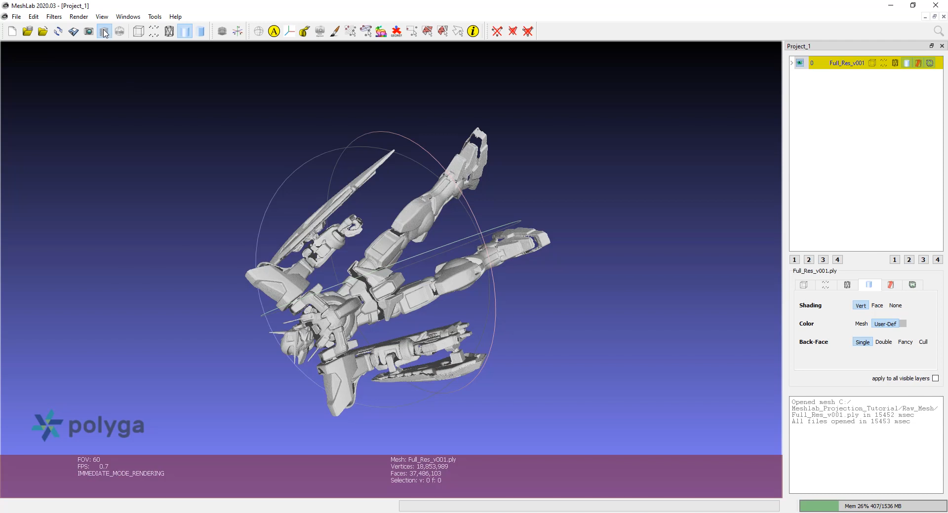 Gundam Exia 3D Scanning File Figure