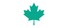 Where? Canadian leaf icon illustration made produced in Vancouver Canada