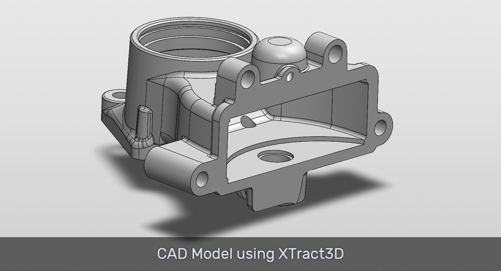 Auto part CAD Example screenshot Xtract3D Plugin SOLIDWORKS app software