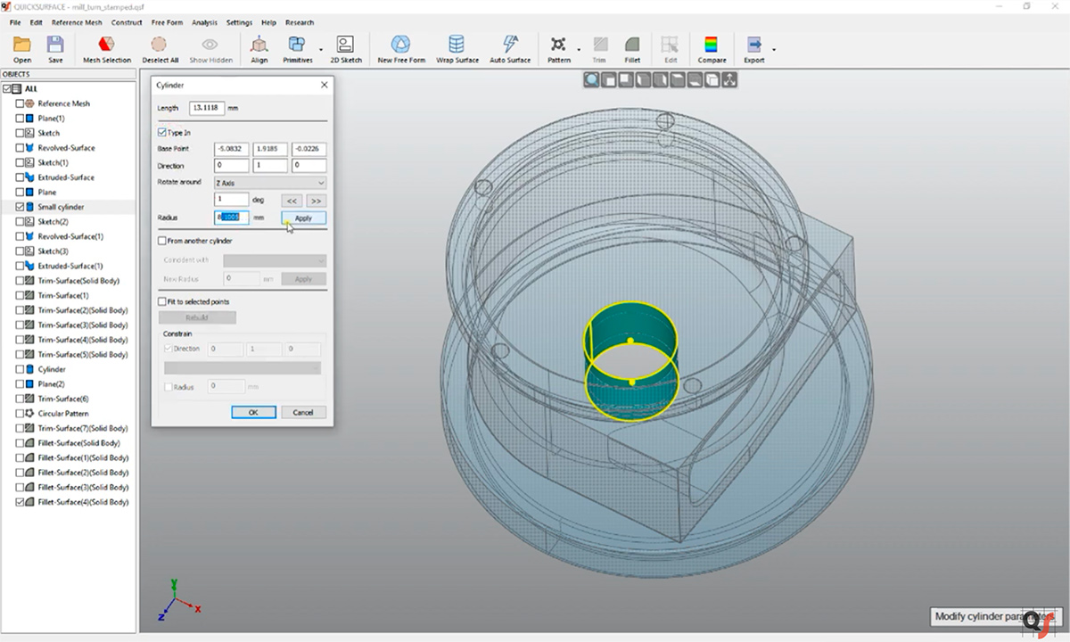 screenshot of quicksurface