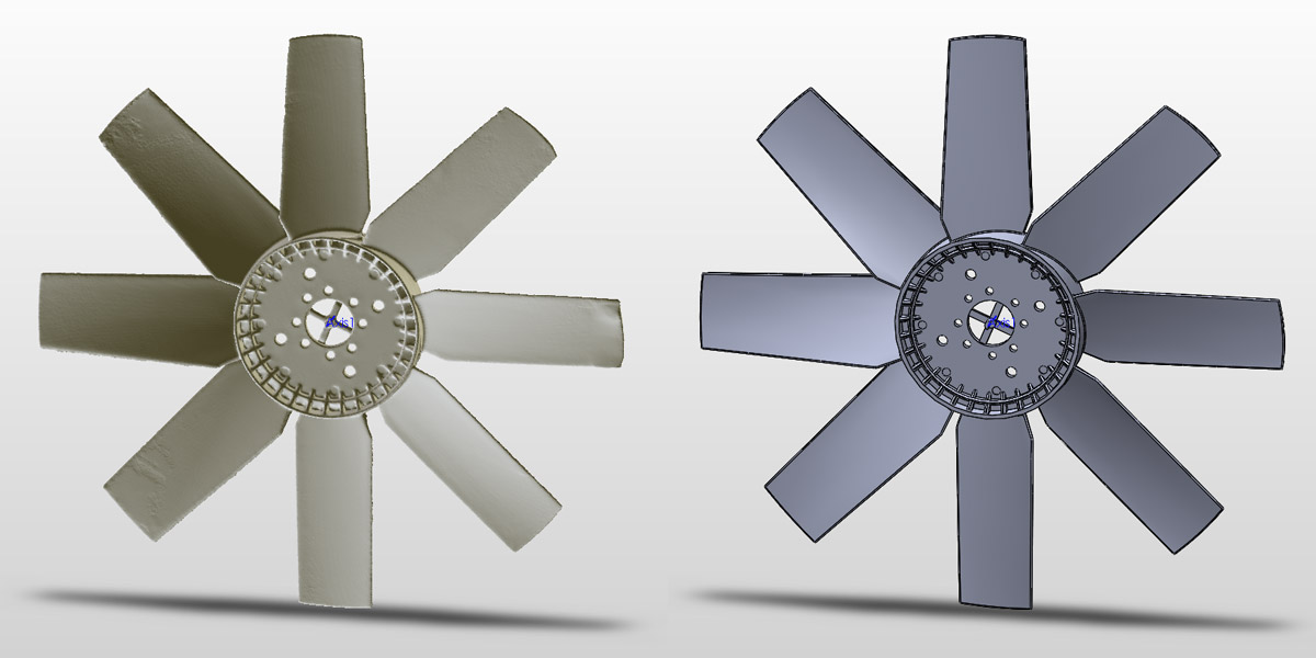 rotary fan cad model 3d scanning