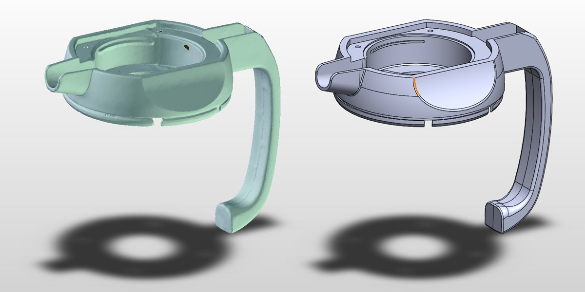 tea kettle cad model 3d scanning